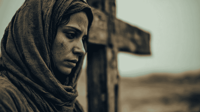 Mary standing near the cross