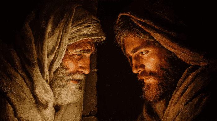 Nicodemus meeting with Jesus